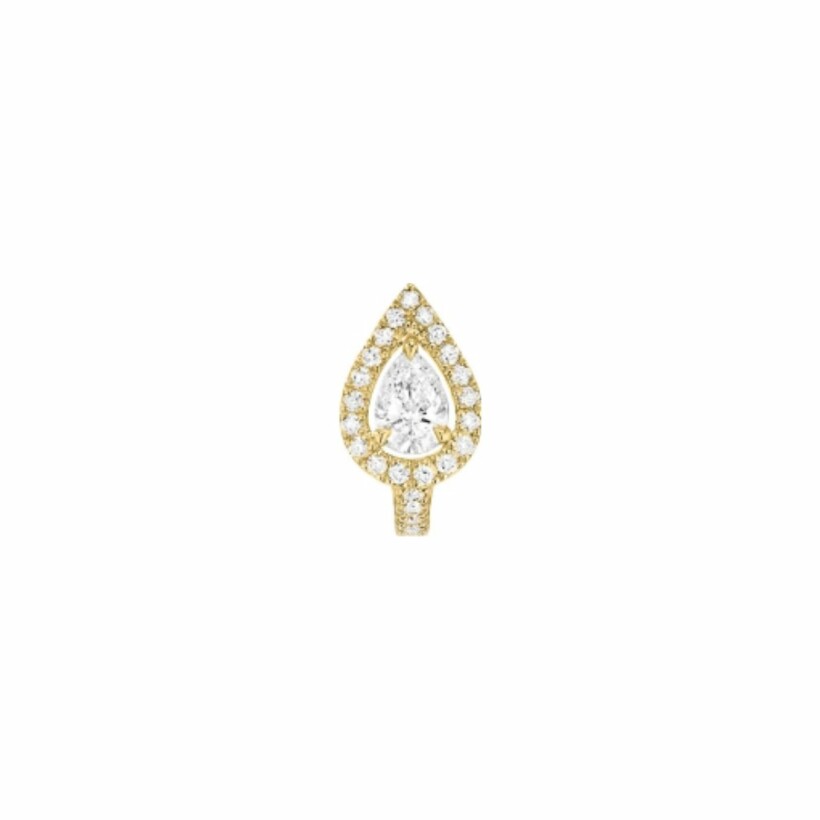 Messika PS single high clip-on earring, yellow gold, diamonds