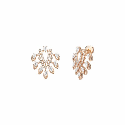 Boucles d'oreilles Messika Desert Bloom en or rose et diamants