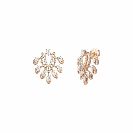 Boucles d'oreilles Messika Desert Bloom en or rose et diamants