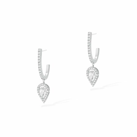 Messika Joy creole earrings, white gold, diamonds