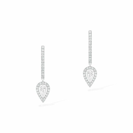 Messika Joy creole earrings, white gold, diamonds