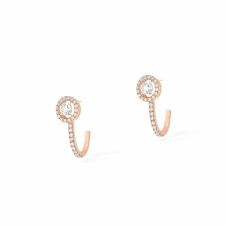 Messika Joy creole earrings, rose gold, diamonds