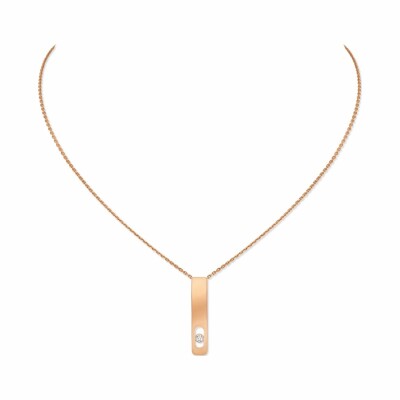 Messika My First Diamond necklace, pink gold and diamonds