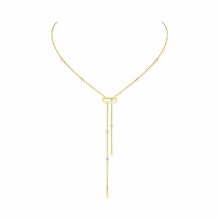 Messika Move Classique Tie necklace, yellow gold, diamonds