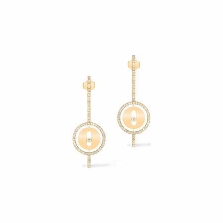 Boucles d'oreilles pendantes Messika Lucky Move Arrow en or jaune et diamants