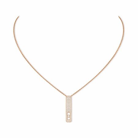 Messika pavé necklace, rose gold, diamonds