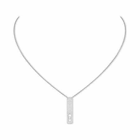 Messika pavé necklace, white gold, diamonds