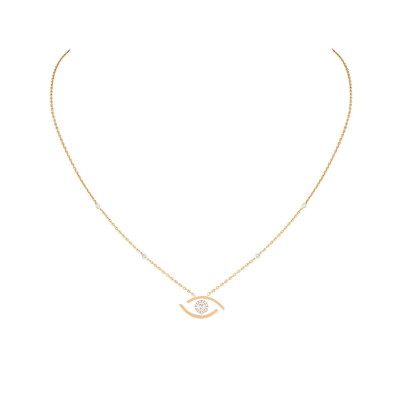 Collier Messika Lucky Eye en or jaune et diamants