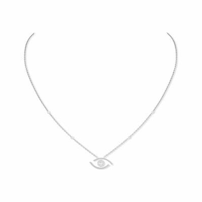 Collier Messika Lucky Eye en or blanc et diamants