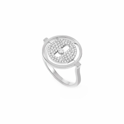 Messika Lucky Move Pavé PM ring, white gold, diamonds