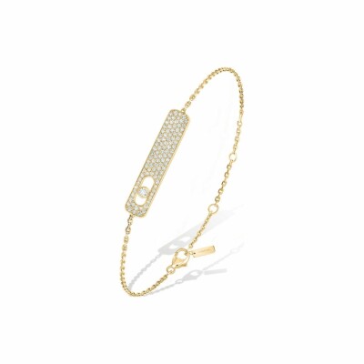 Bracelet Messika My First Diamond en or jaune et pavé de diamants