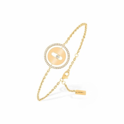 Bracelet sur chaine Messika Lucky Move PM en or jaune et diamants