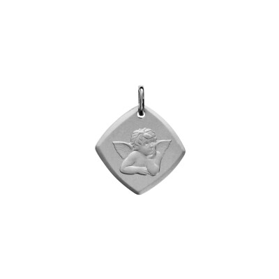 Pendentif Ange forme rectangulaire en argent rhodié
