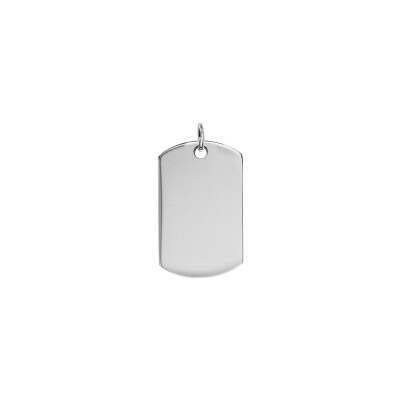 Pendentif 23x40 mm en argent rhodié