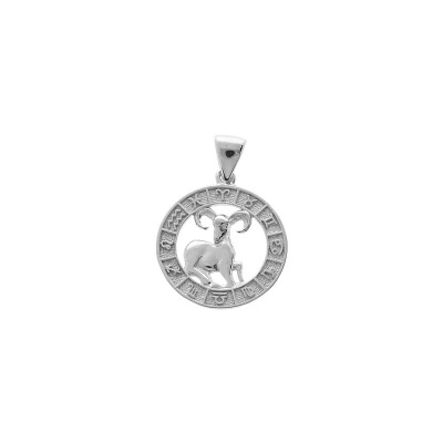 Médaille zodiaque Bélier en argent rhodié