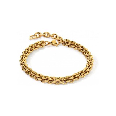 Bracelet Coeur de Lion Mesh Chain en acier doré