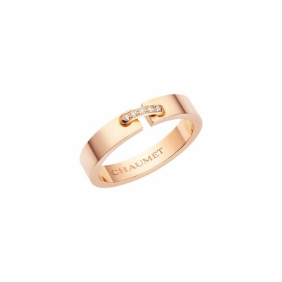 Chaumet Liens wedding ring, rose gold, diamonds