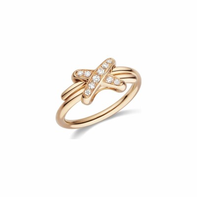 Bague Chaumet Premiers Liens en or rose et diamants