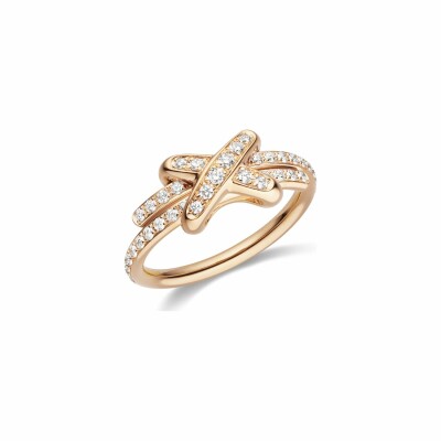 Bague Chaumet Premiers Liens en or rose et diamants