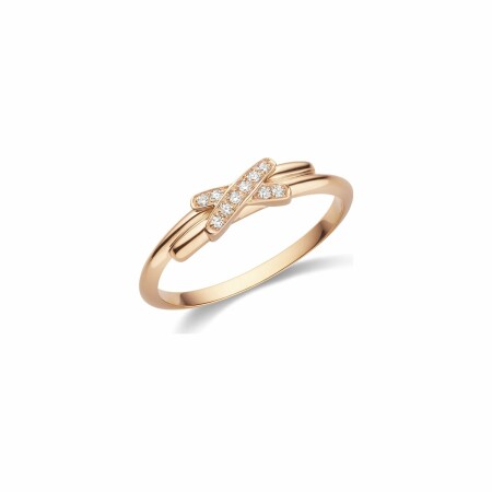 Chaumet Premiers Liens ring, rose gold, diamonds