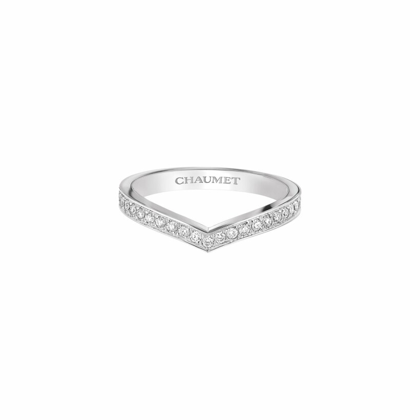 Chaumet Joséphine Aigrette wedding ring, platinum, diamonds