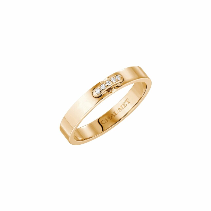 Chaumet Liens wedding ring, rose gold, diamonds