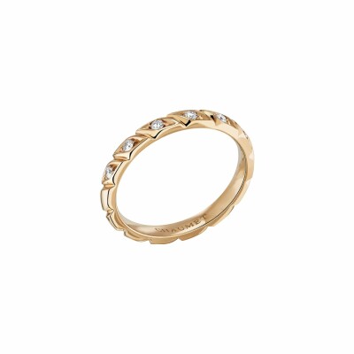 Torsade de Chaumet wedding ring, rose gold, diamonds