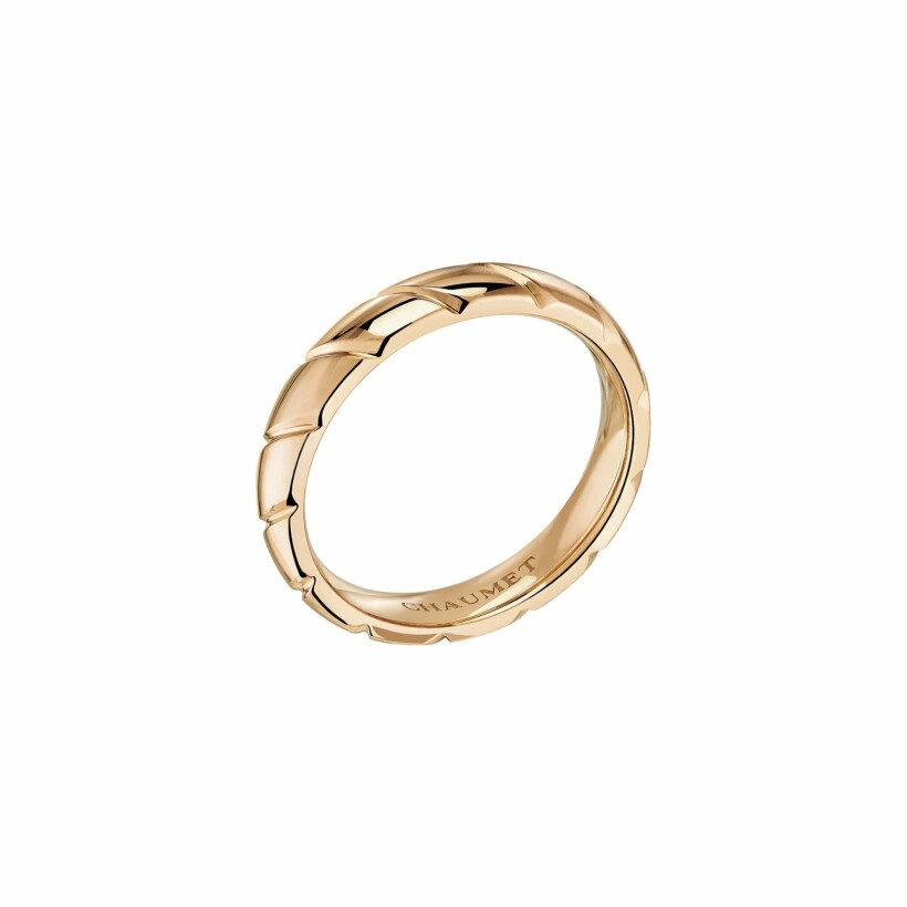 Torsade de Chaumet wedding ring, rose gold