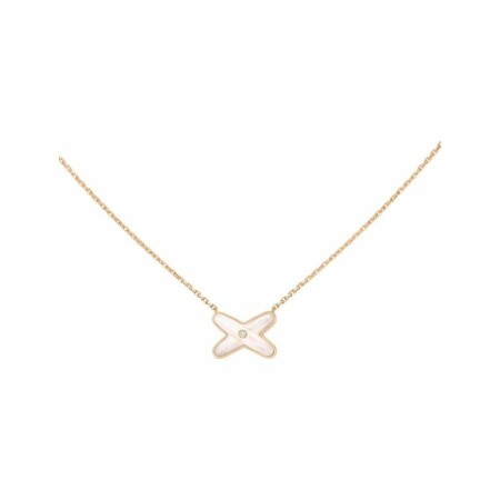 Pendentif Chaumet Jeux de Liens en or rose, nacre et diamant