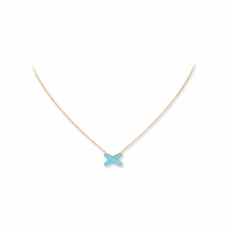 Chaumet Jeux de Liens pendants, rose gold, turquoise, diamond