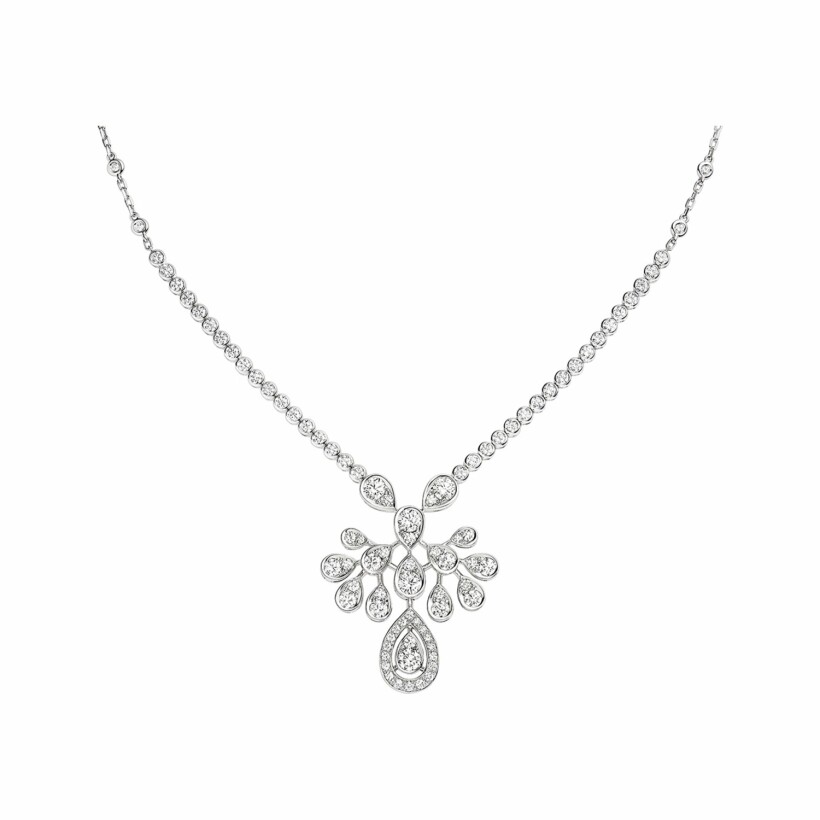 Pendentif Chaumet Joséphine Aigrette Impériale en or blanc et diamants