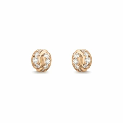 Boucles d'oreilles Chaumet Liens Séduction en or rose et diamants