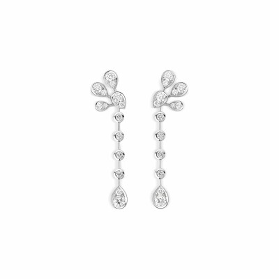 Boucles d'oreilles Chaumet Joséphine Aigrette Impériale en or blanc et diamants