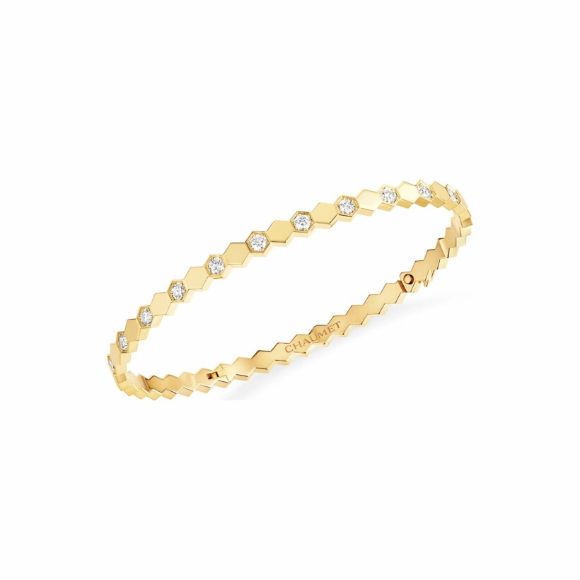 Chaumet Bee my love bracelet, yellow gold, diamonds