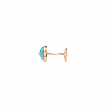 Chaumet Jeux de Liens single earring, rose gold, diamond, turquoise