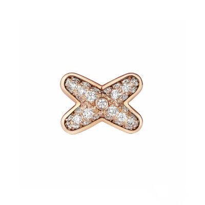 Chaumet Jeux de Liens single earring, pink gold, diamonds