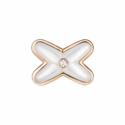 Chaumet Jeux de Liens single earring, rose gold, diamond, nacre