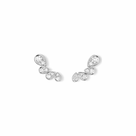 Boucles d'oreilles Chaumet Joséphine Ronde d'Aigrettes en or blanc et diamants