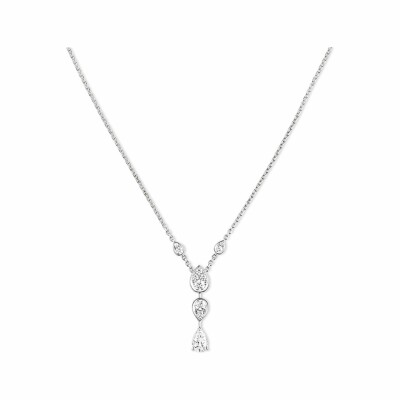 Pendentif Chaumet Josephine Ronde D'Aigrette en or blanc et diamants