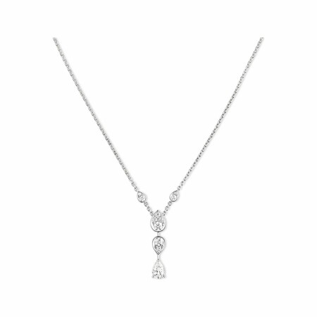 Pendentif Chaumet Josephine Ronde D'Aigrette en or blanc et diamants