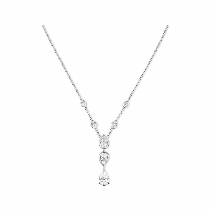 Pendentif Chaumet Josephine Ronde D'Aigrette en or blanc et diamants