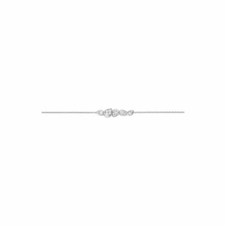 Bracelet Chaumet Josephine Ronde D'Aigrette en or blanc, aigue marine et diamants