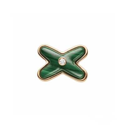 Chaumet Jeux de Liens single earring, rose gold, malachite, diamond