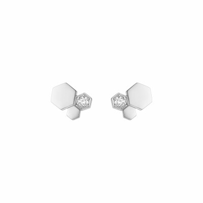 Boucles d'oreilles Chaumet Bee my love en or blanc et diamants