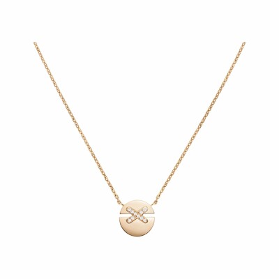 Chaumet Jeux de Liens Harmony small model pendant, rose gold, diamonds