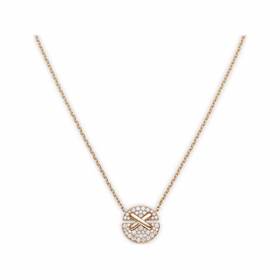 Chaumet Jeux de Liens Harmony small model pendant, rose gold, diamonds