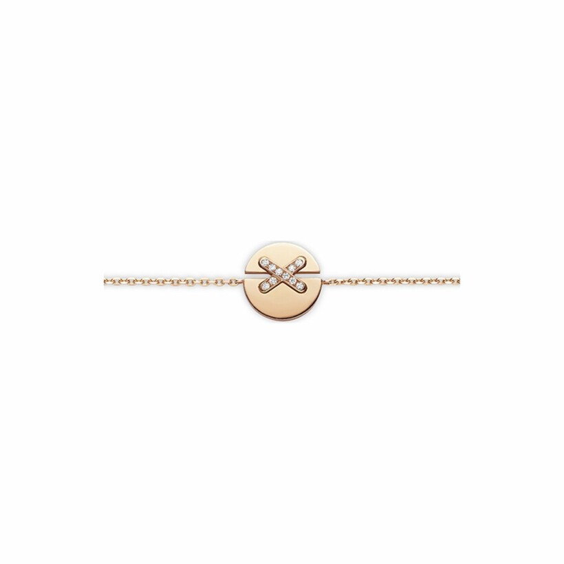 Bracelet Chaumet Jeux de Liens Harmony petit modèle en or rose et diamants