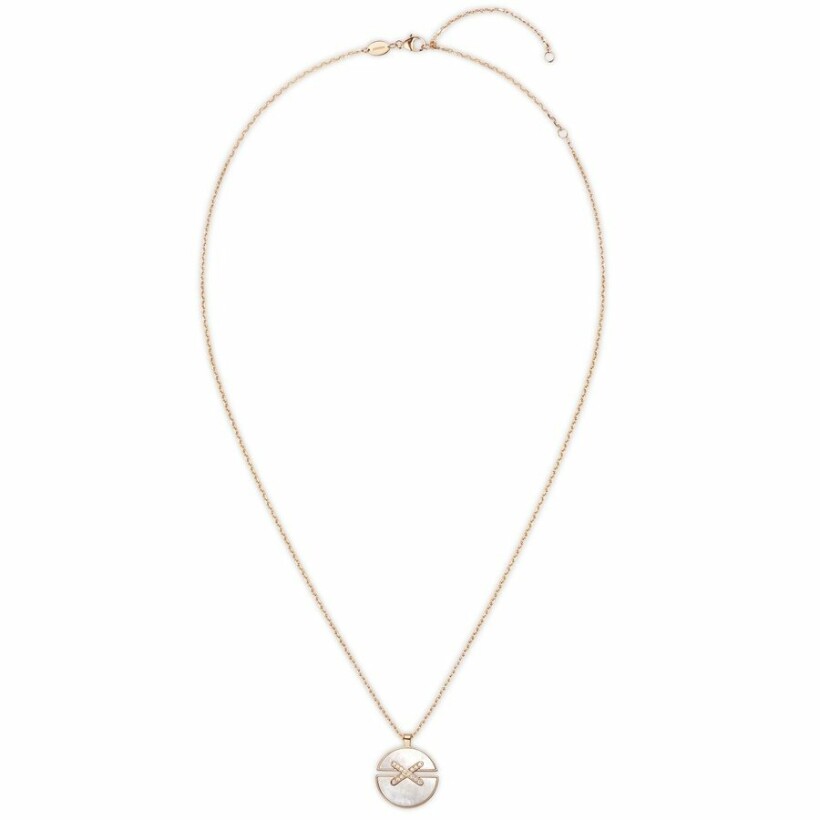 Chaumet Jeux de Liens Harmony medium model pendant, rose gold, diamonds and nacre