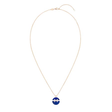 Chaumet Jeux de Liens Harmony pendant, medium size, rose gold, diamonds, lapis lazuli