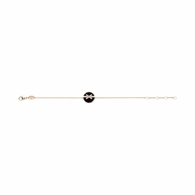 Bracelet Chaumet Jeux de Liens Harmony en or rose, diamants et onyx